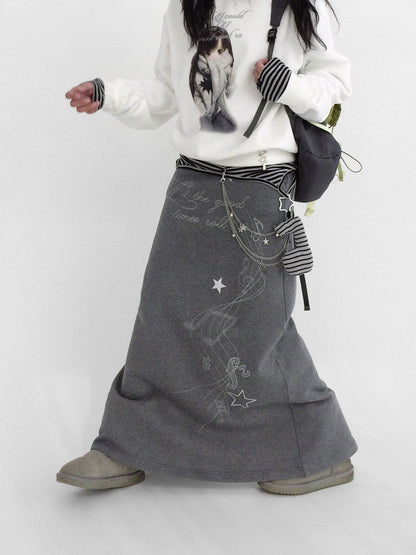 innomoood Resonant Note Flared A Line Skirt
