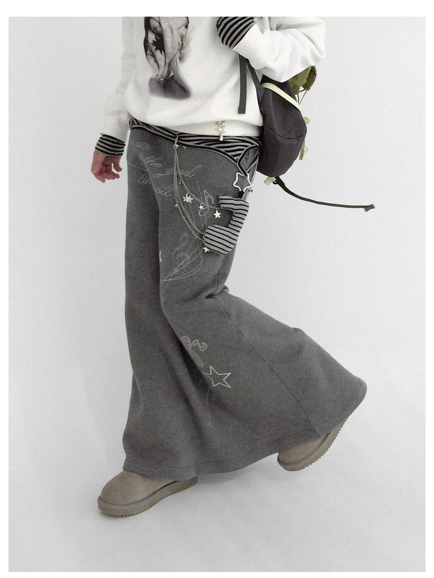 Resonant Note Flared A Line Skirt