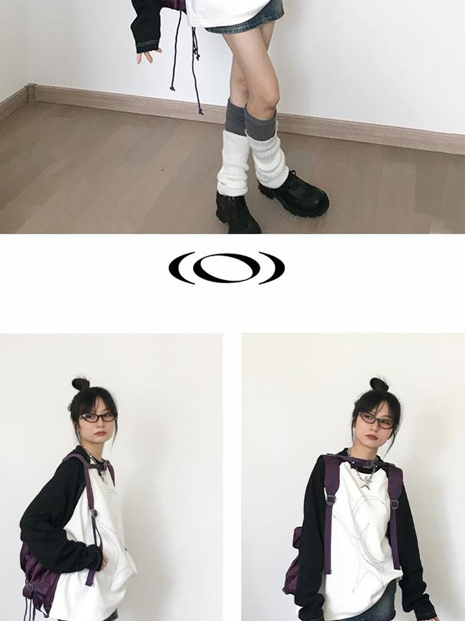 Ribbed Knit Stacked Knee High Socks In Slate Grey
