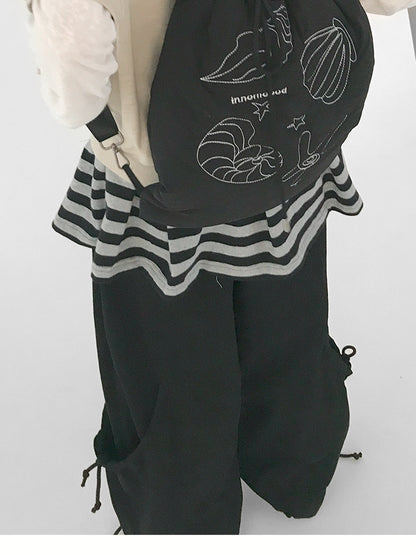 innomoood Roam Free Sing Alone Vintage Washed Hooded Short Sleeve Top