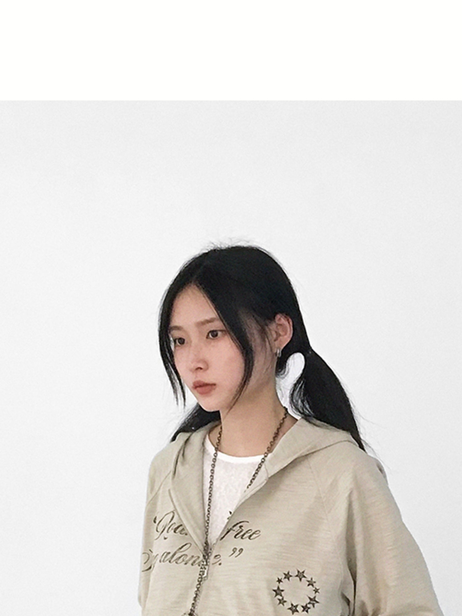 innomoood Roam Free Sing Alone Vintage Washed Hooded Short Sleeve Top
