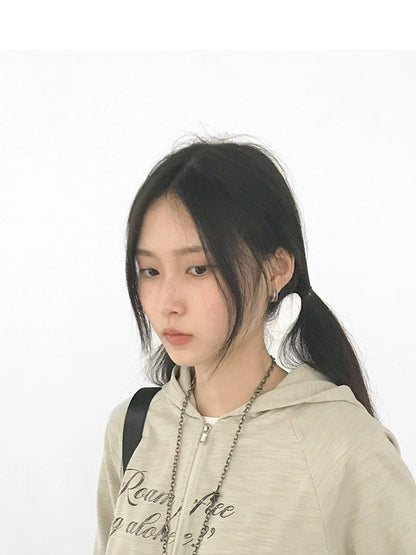 Roam Free Sing Alone Vintage Washed Hooded Short Sleeve Top