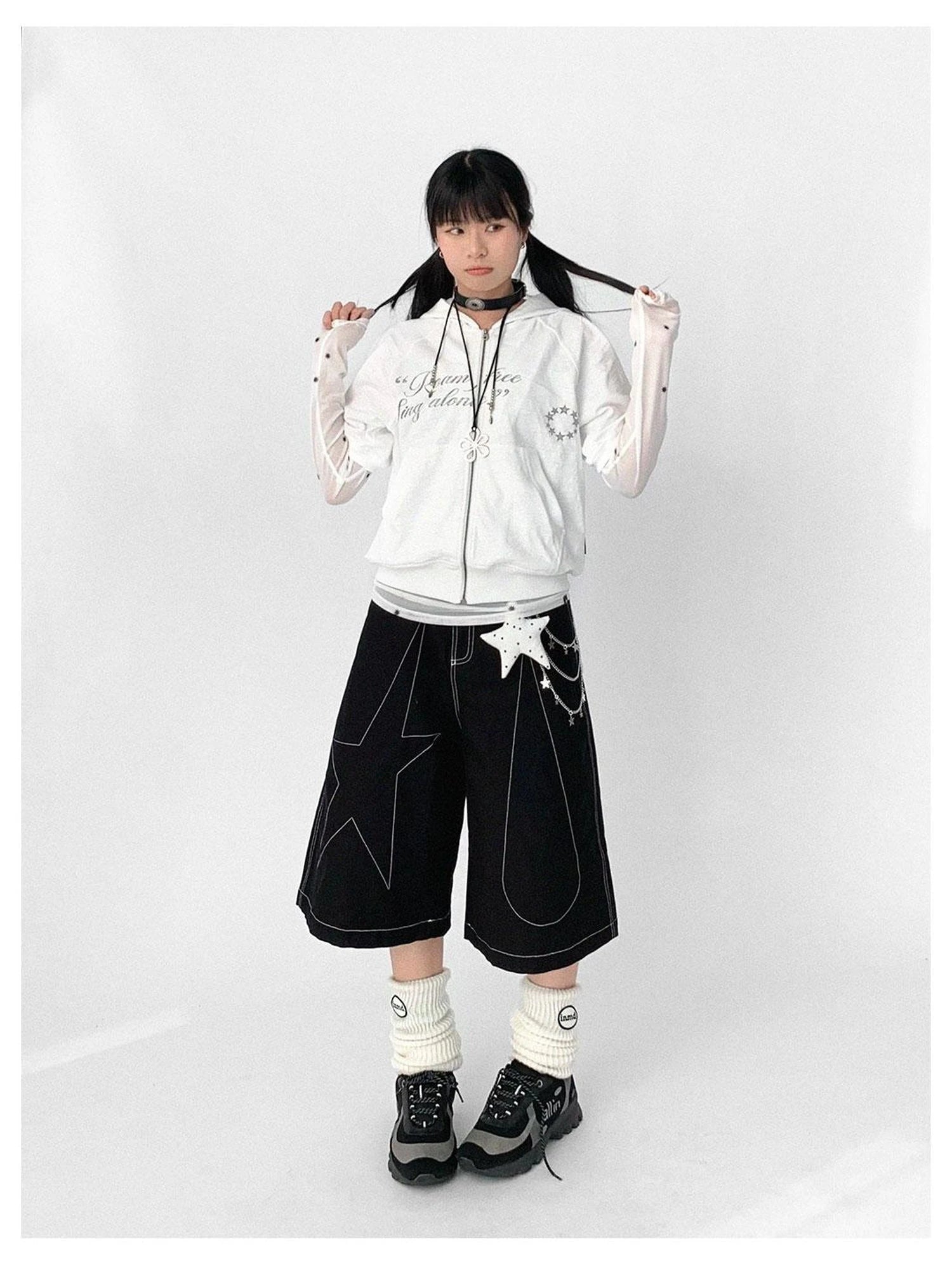 Roam Free Sing Alone Vintage Washed Hooded Short Sleeve Top