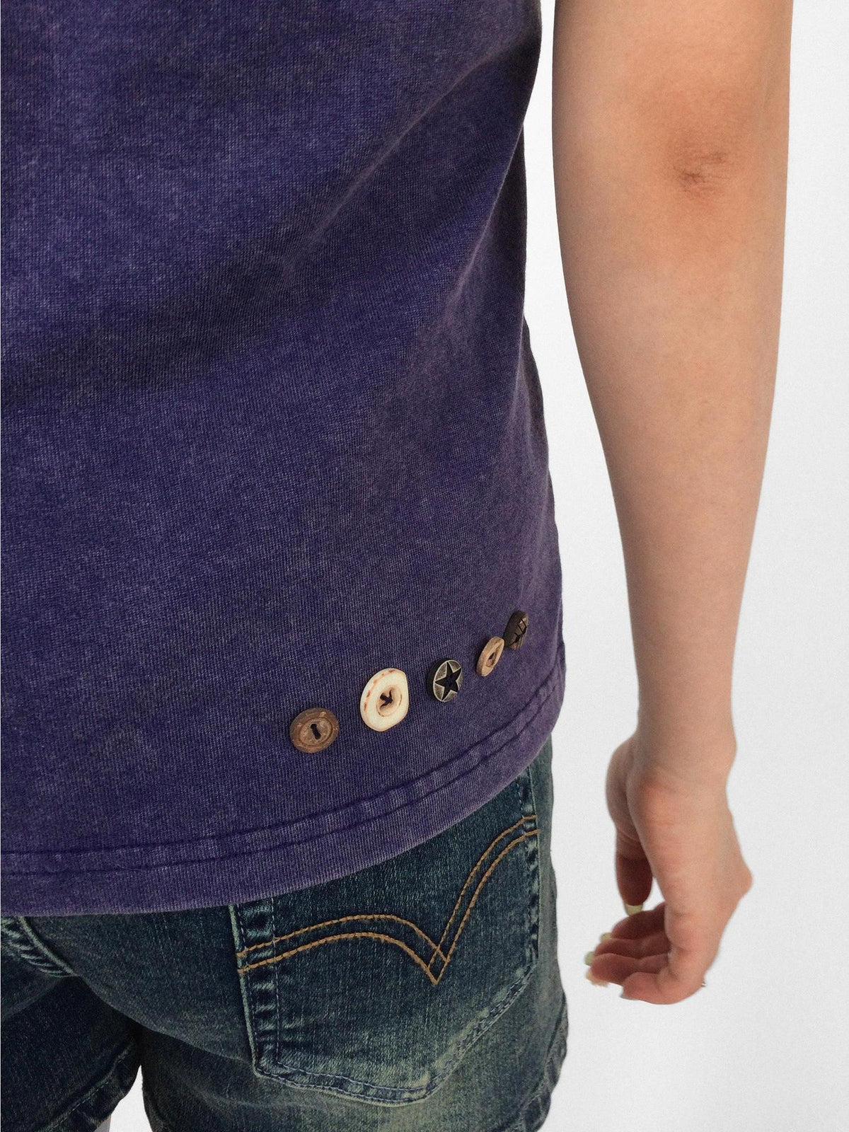 innomoood Rose Print Washed Slim Fit Women&
