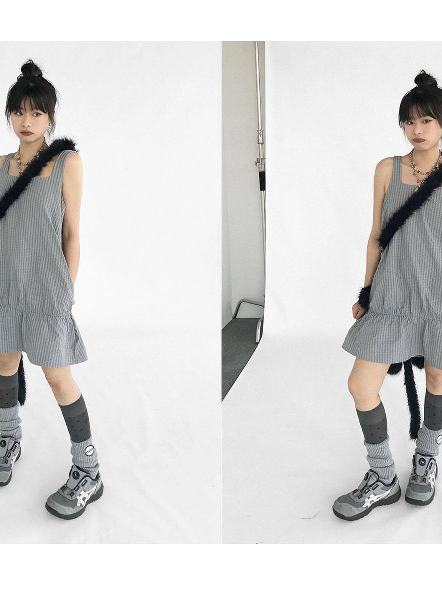 Ruffle Square Neck Strapless A Line Dress