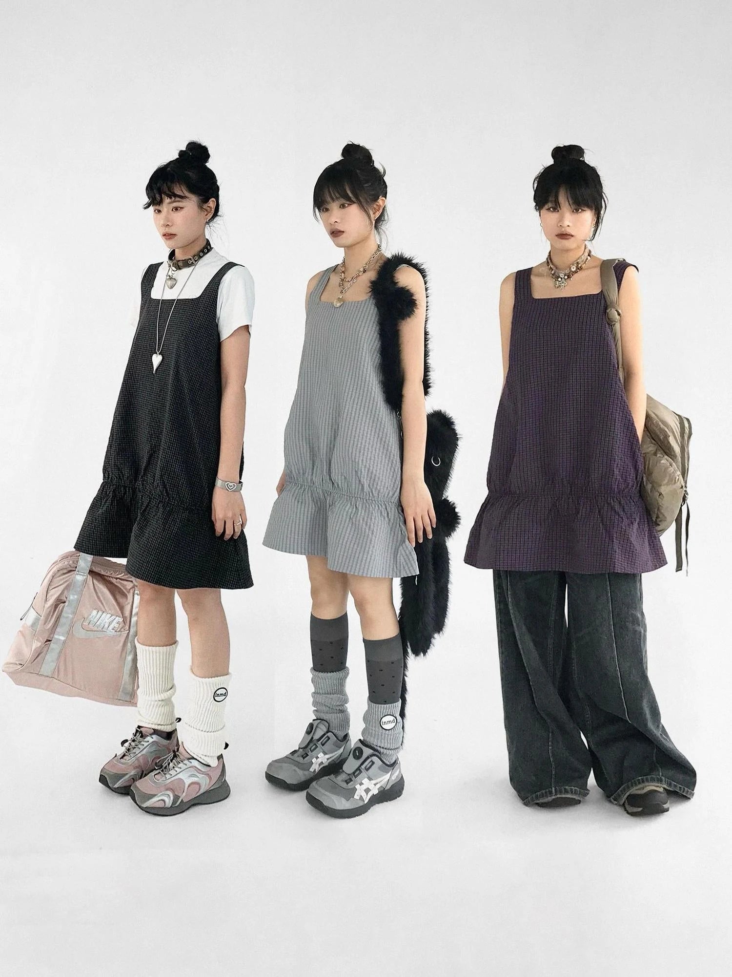 Ruffle Square Neck Strapless A Line Dress