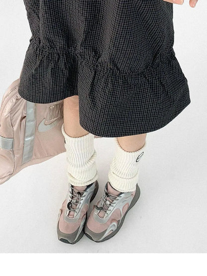 Ruffle Square Neck Strapless A Line Dress