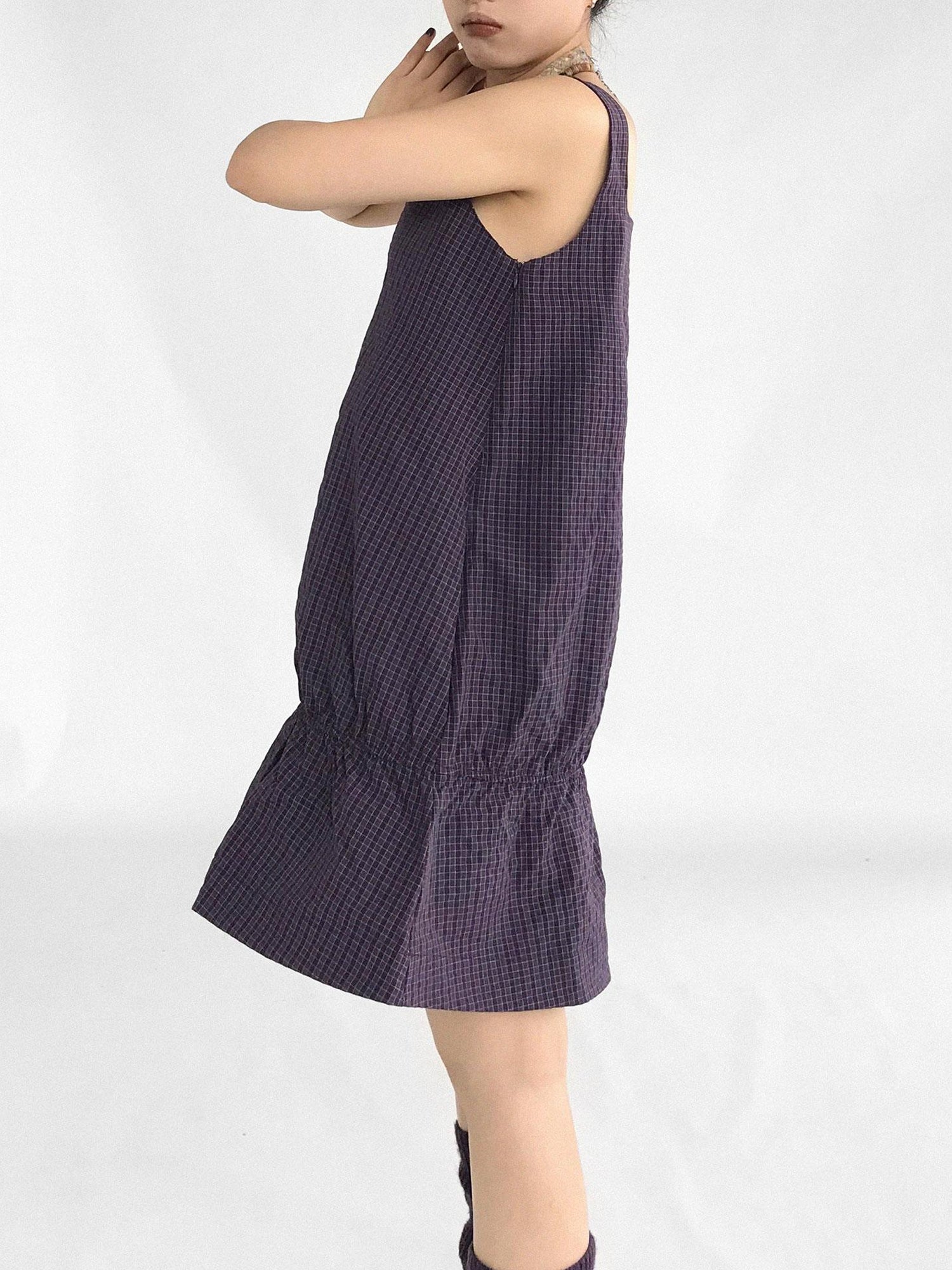 innomoood Ruffle Square Neck Strapless A Line Dress