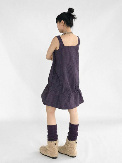 innomoood Ruffle Square Neck Strapless A Line Dress
