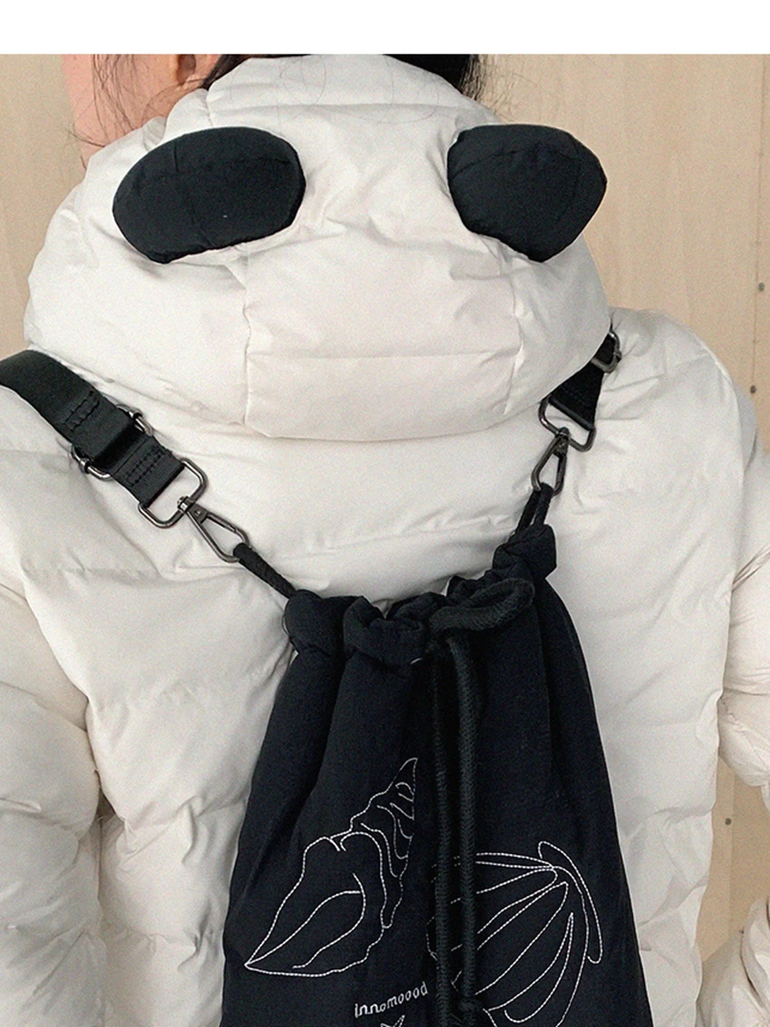 Seaside Diary Quilted Anti Shock Drawstring Backpack