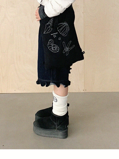 Seaside Diary Quilted Anti Shock Drawstring Backpack