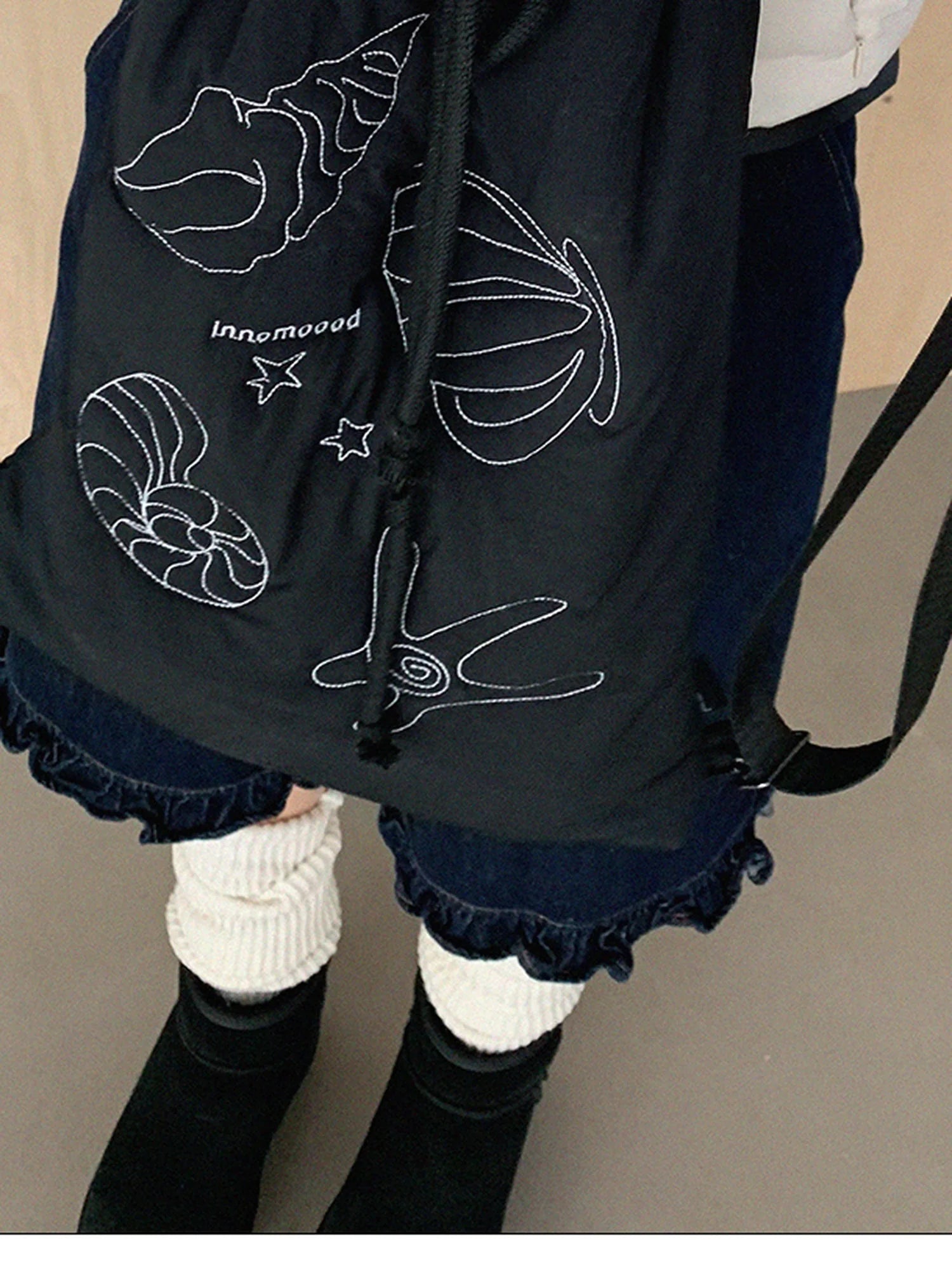 Seaside Diary Quilted Anti Shock Drawstring Backpack