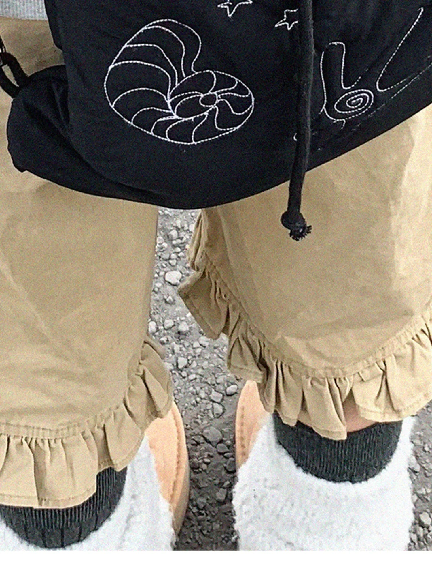 Seaside Diary Quilted Anti Shock Drawstring Backpack