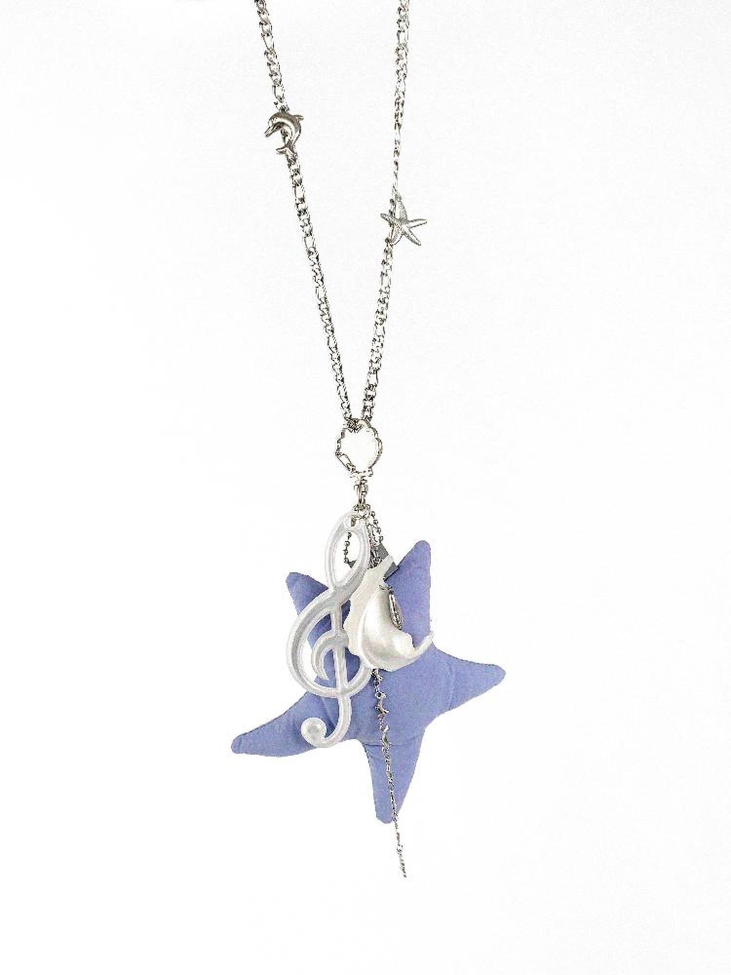 innomoood Shell Note Star Pendant Necklace