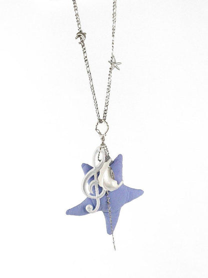 innomoood Shell Note Star Pendant Necklace