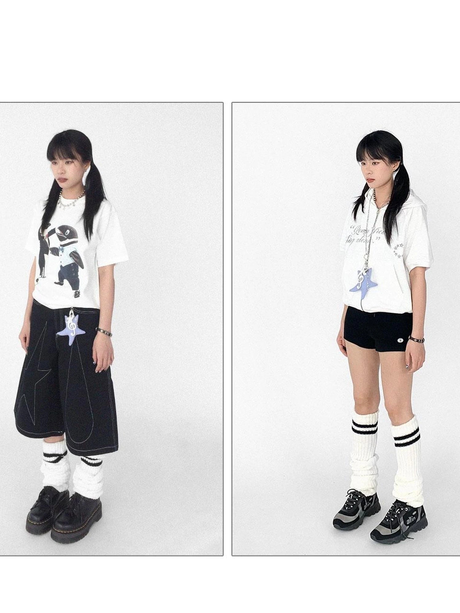 Shell Note Star Pendant Necklace