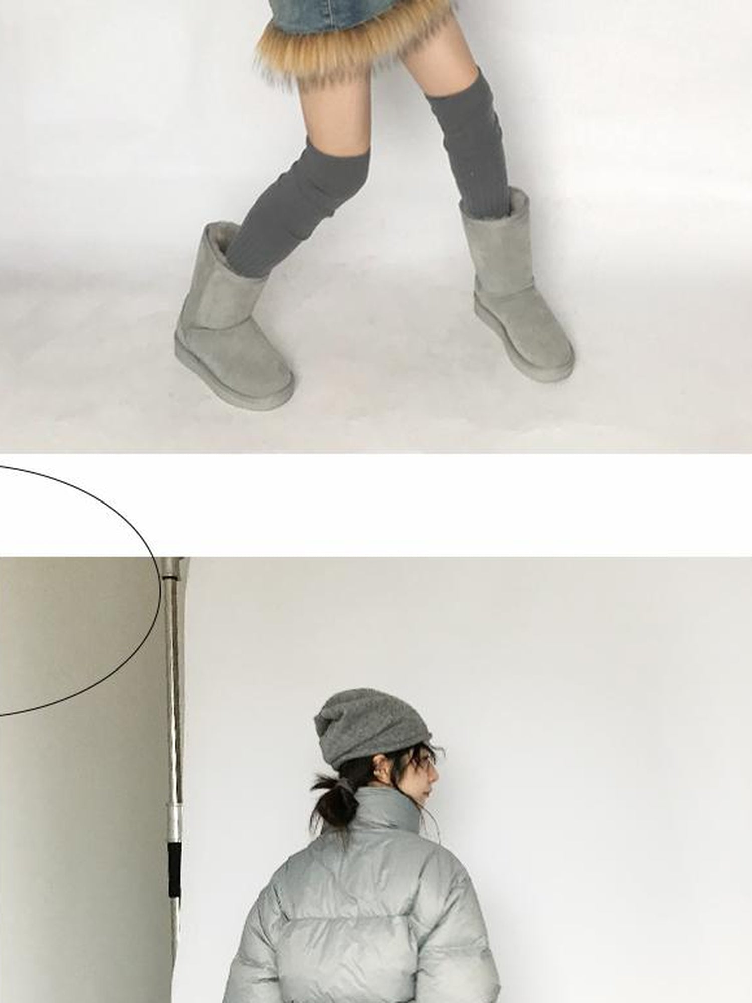 innomoood Short Puffer Jacket With Detachable Collar Lightweight Warm Quilted Coat