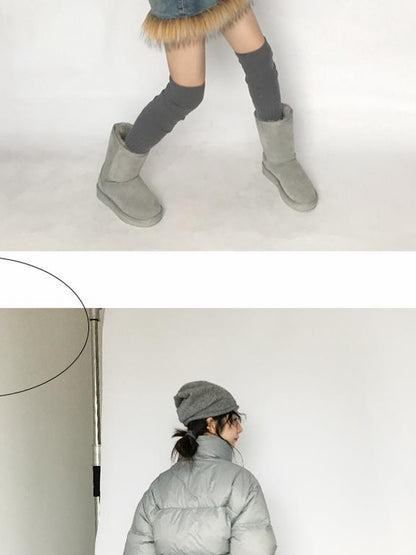 innomoood Short Puffer Jacket With Detachable Collar Lightweight Warm Quilted Coat