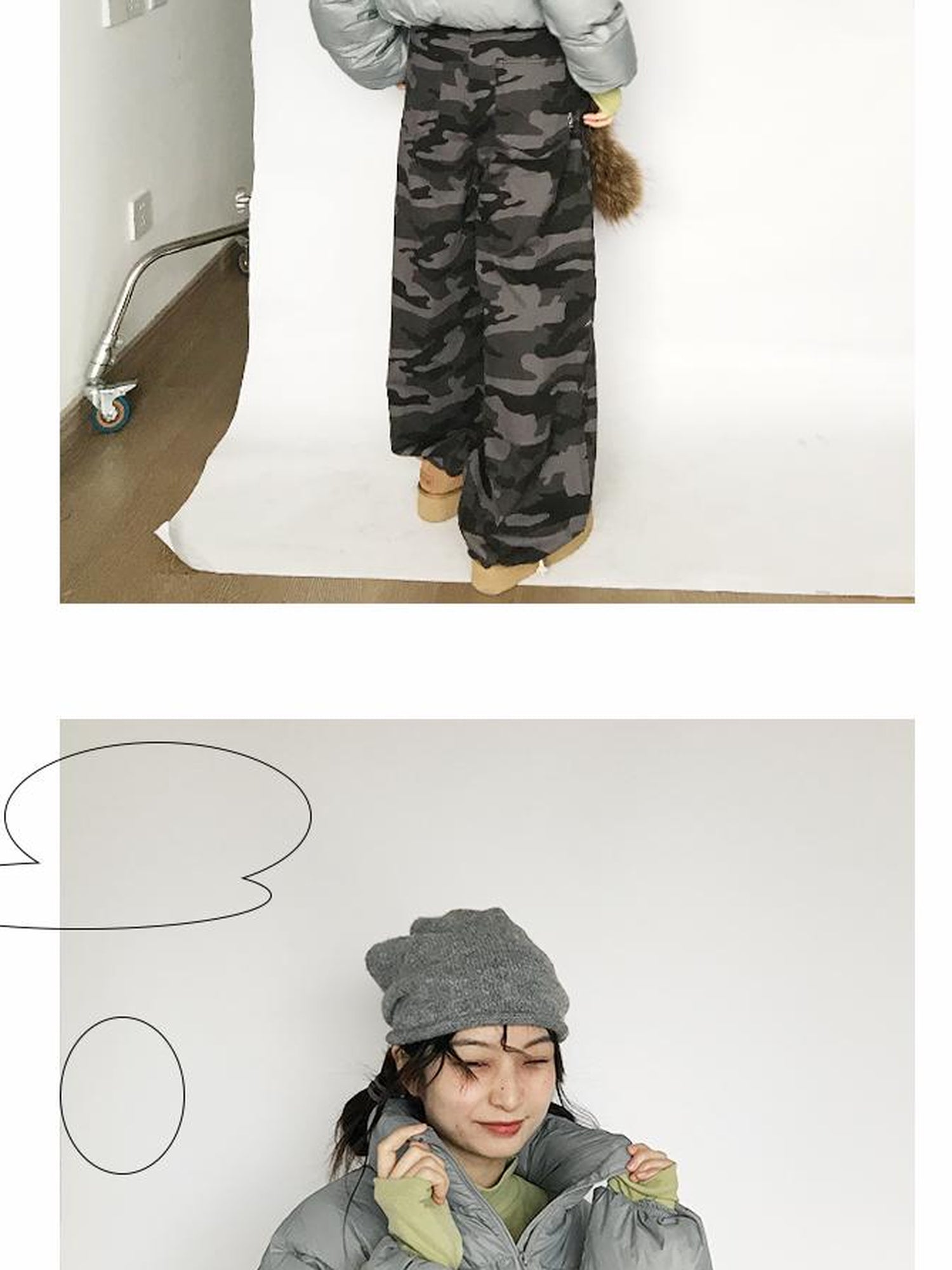 innomoood Short Puffer Jacket With Detachable Collar Lightweight Warm Quilted Coat