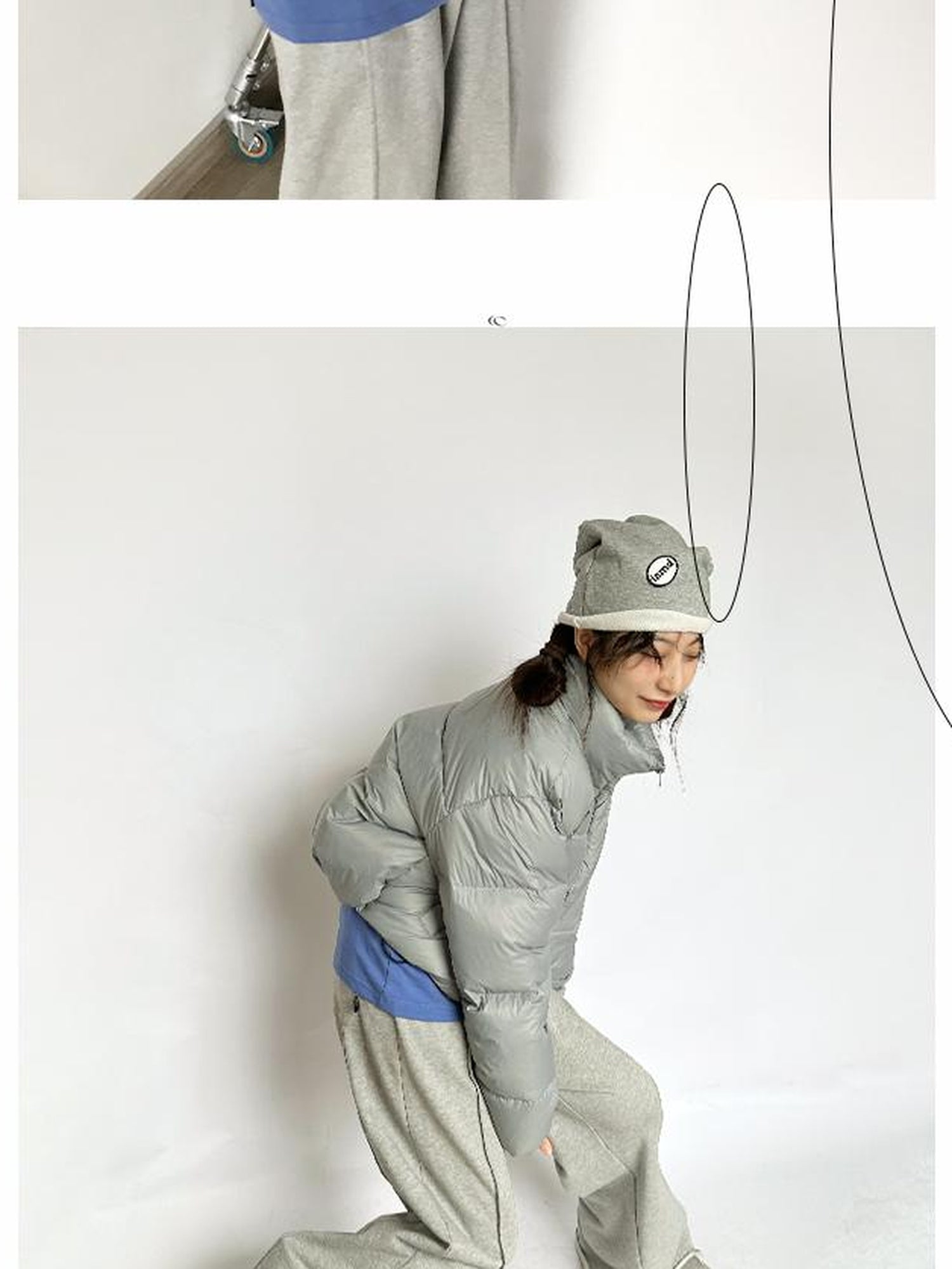 innomoood Short Puffer Jacket With Detachable Collar Lightweight Warm Quilted Coat