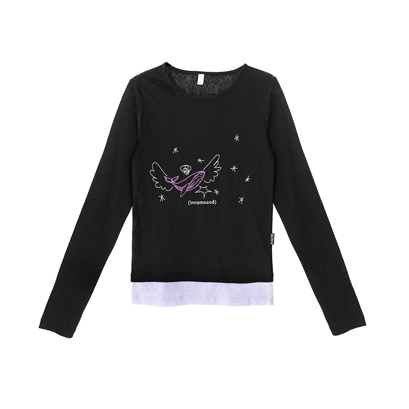 innomoood_Silent_Whale_Wing_Embroidery_Spliced_T-shirt_MISSTT