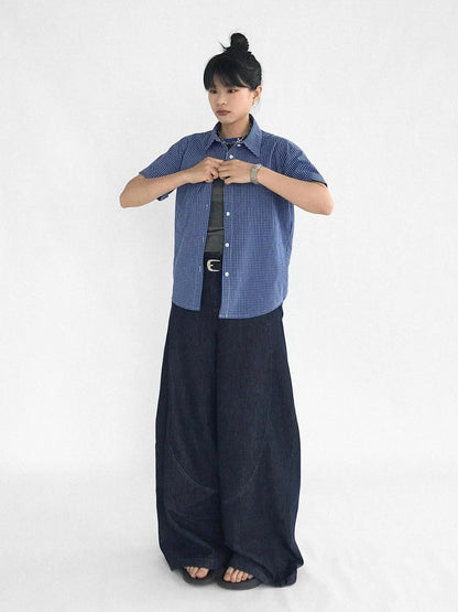 Slim Fit Flared Denim Pants With Vintage Wash