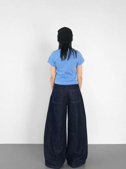 innomoood Slim Fit Flared Denim Pants With Vintage Wash