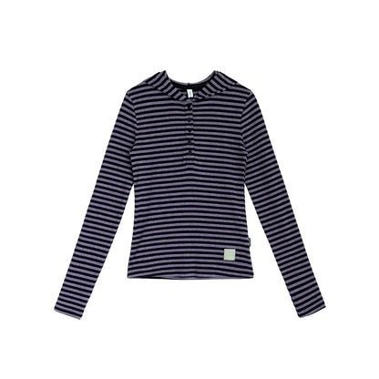 innomoood_Slim_Fit_Striped_Hooded_Long_Sleeve_Casual_Comfortable_Women_T-Shirt_MISSTT