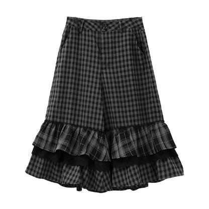 innomoood_Soft_Breathable_Relaxed_Wide_Leg_Natural_Waist_Plaid_Lace_Trim_Women_Pants_MISSTT