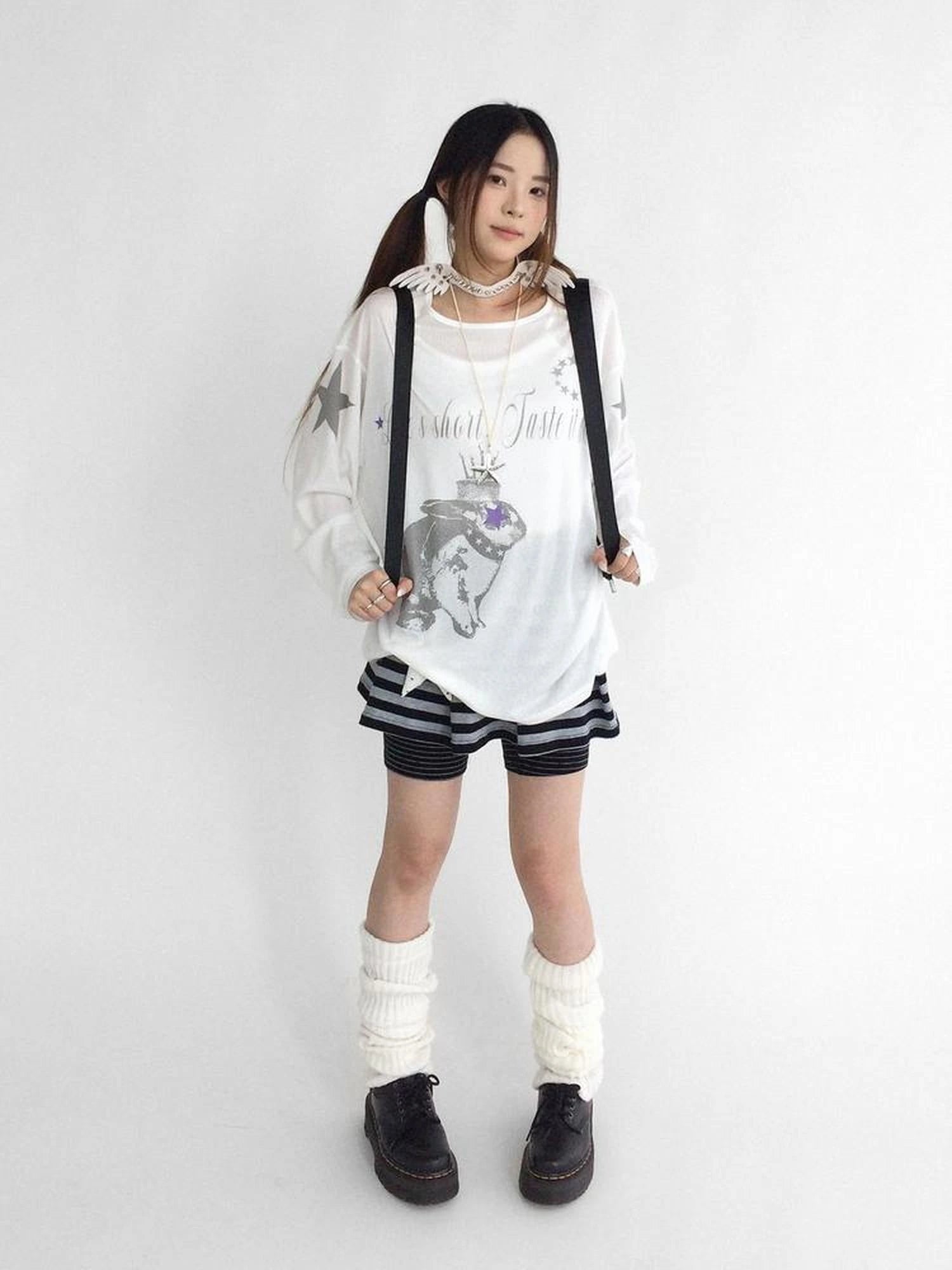 Soft Mid Rise Striped Yoga Shorts