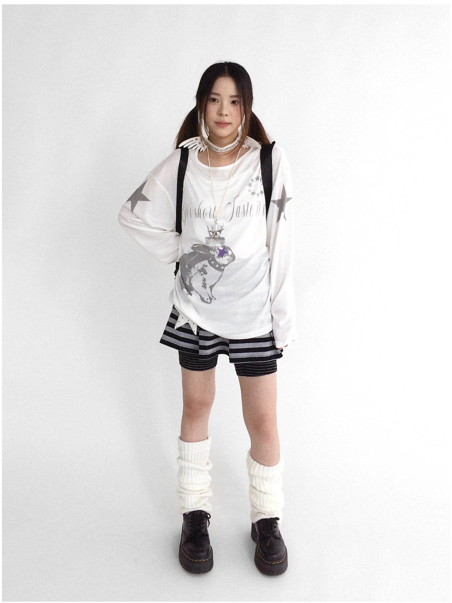 Soft Mid Rise Striped Yoga Shorts