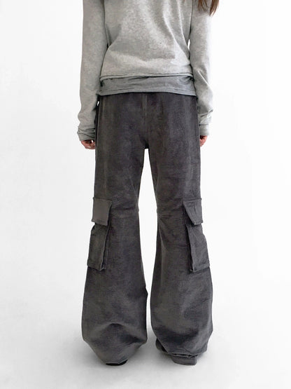 innomoood Soft Stretch Cotton Low Rise Flare With Pockets Zip Fly Casual Women Pants