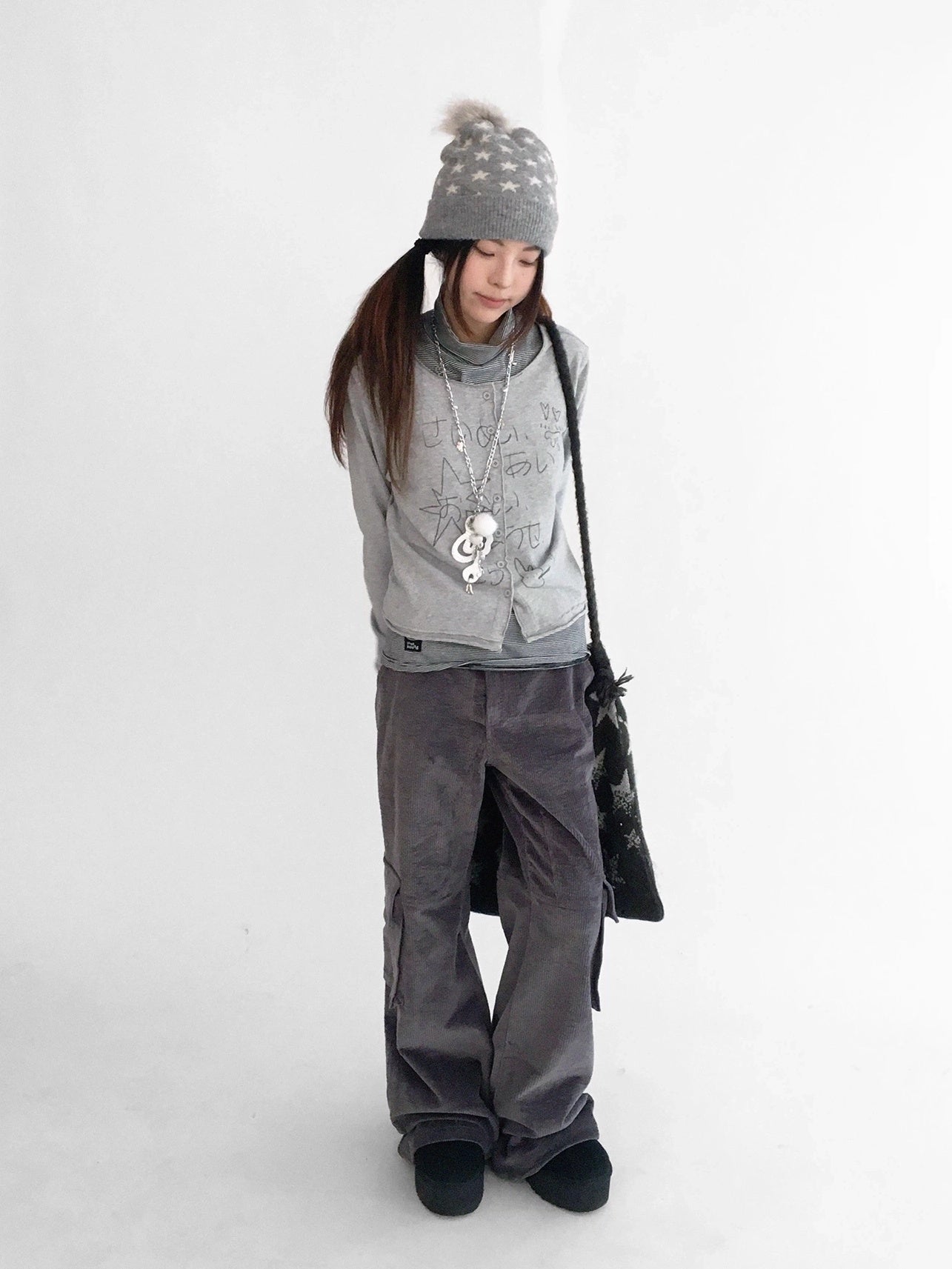 innomoood Soft Stretch Cotton Low Rise Flare With Pockets Zip Fly Casual Women Pants