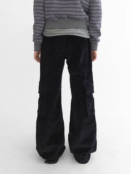 innomoood Soft Stretch Cotton Low Rise Flare With Pockets Zip Fly Casual Women Pants