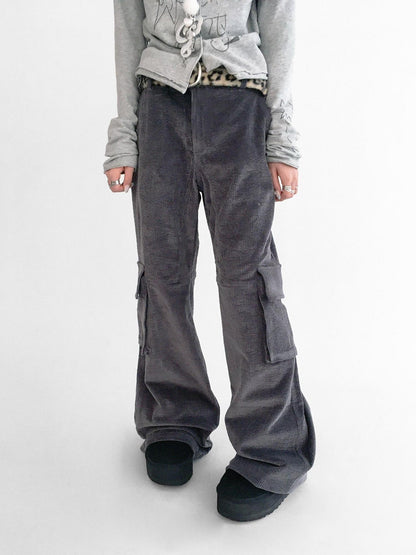 innomoood Soft Stretch Cotton Low Rise Flare With Pockets Zip Fly Casual Women Pants