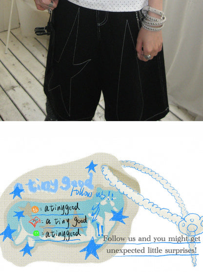innomoood Stamp Polka Dot Print Vintage Wide Round Neck Women&