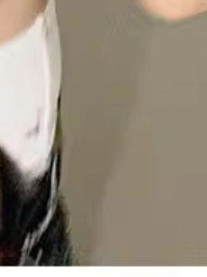 Star Drip Print Bubble Sleeve Tee