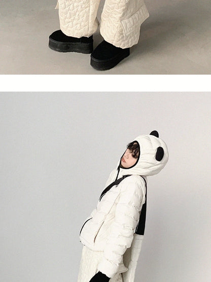 Star Embroidered Quilted Cargo Pants