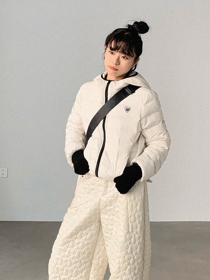 Star Embroidered Quilted Cargo Pants