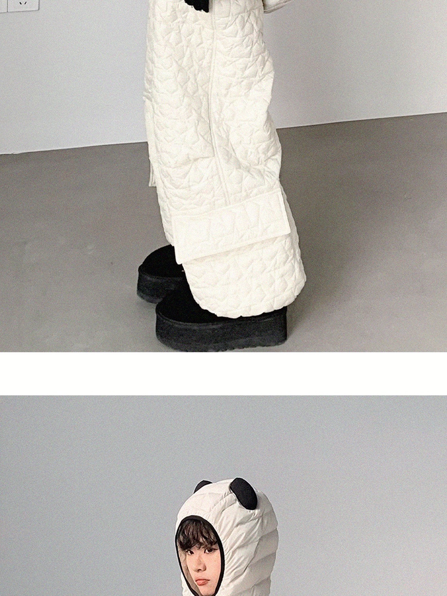 innomoood Star Embroidered Quilted Cargo Pants