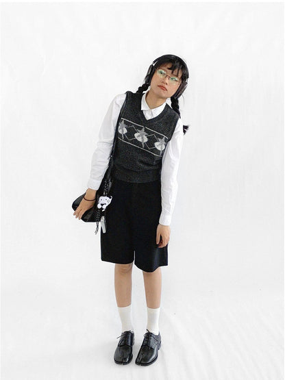 Star Jacquard Wool Blend Vest