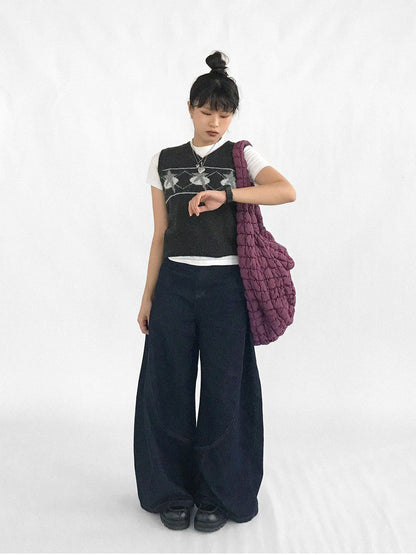innomoood Star Jacquard Wool Blend Vest