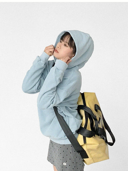 Star Rail Dyed Heart Print Washed Oversized Hoodie