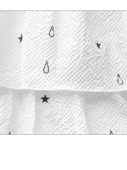 Starfall Textured Print A Line Skirt