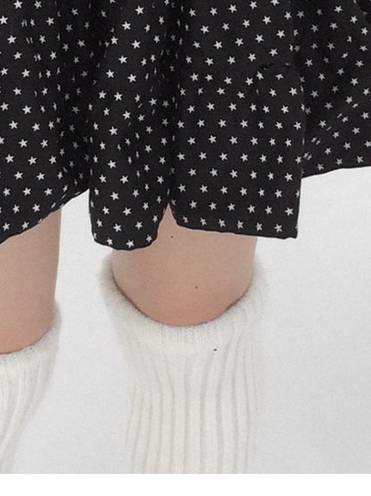 innomoood Starry Dot Print Tiered Tulle Skirt
