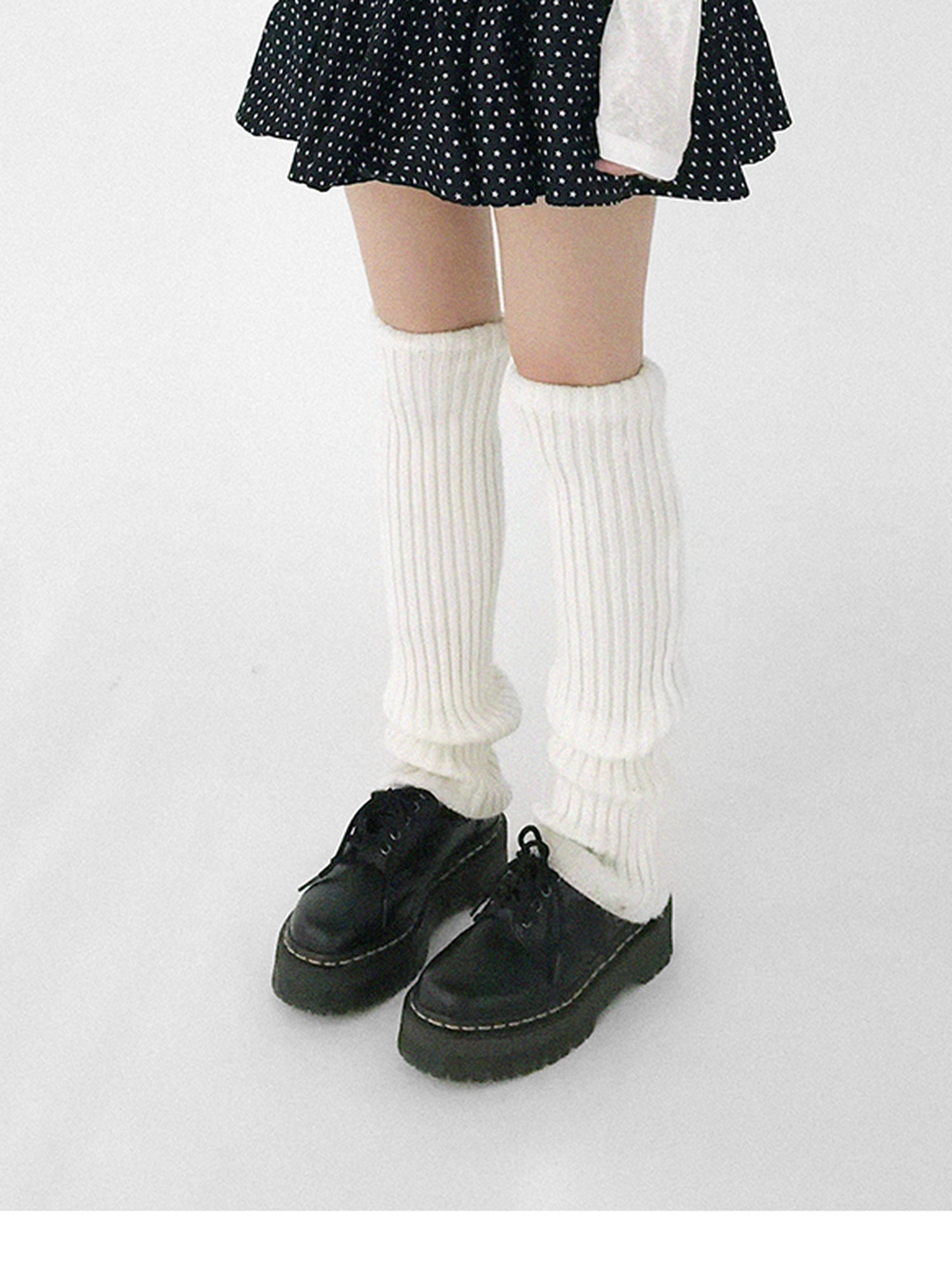innomoood Starry Dot Print Tiered Tulle Skirt