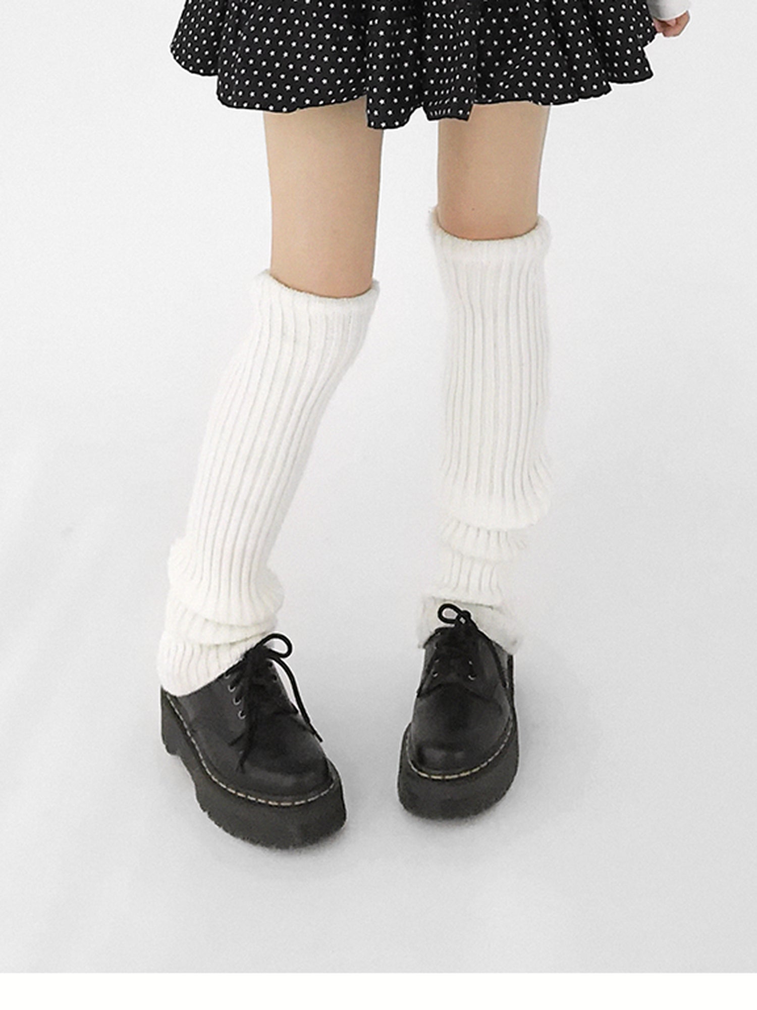 innomoood Starry Dot Print Tiered Tulle Skirt