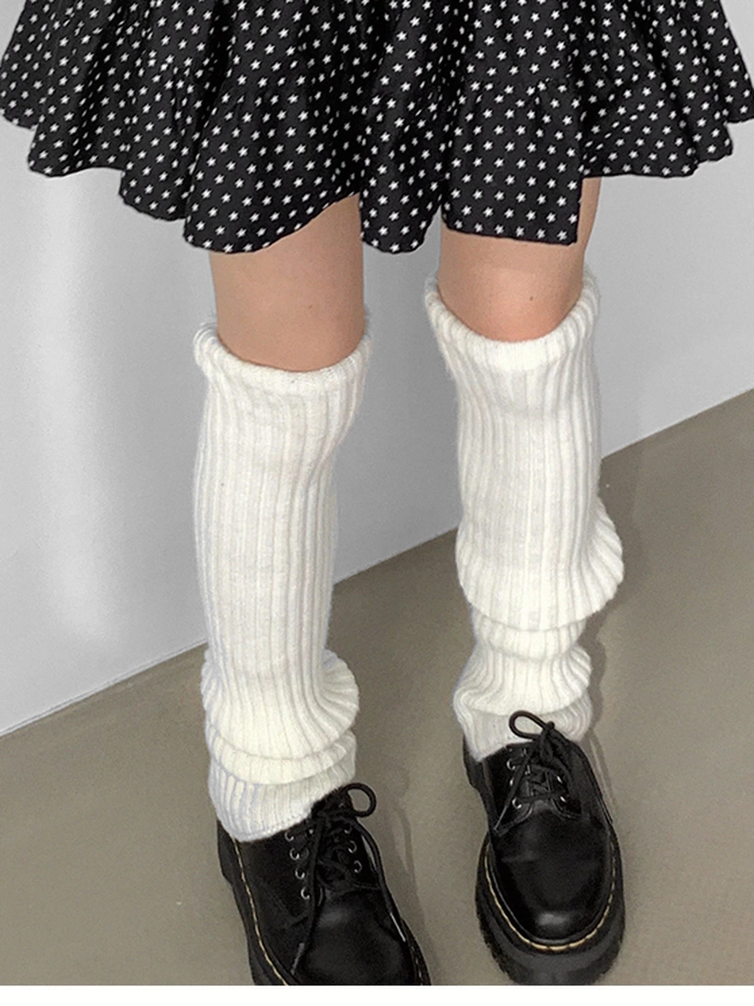 Starry Dot Print Tiered Tulle Skirt