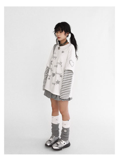 innomoood Starry Knit Puff Skort Pumpkin Waistband