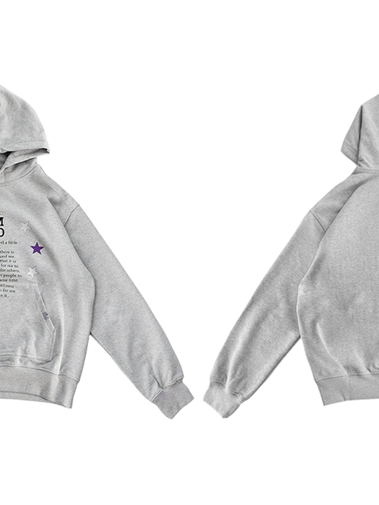 Stars Print Lonely Letter Hoodie